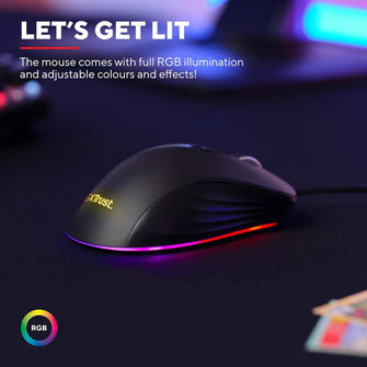 Buy Trust Gaming,Trust Gaming GXT 924 Ybar+ High Performance Gaming Mouse, 25,600 DPI, 60% Recycled Plastics, 25K Optical Sensor, 6 Programmable Buttons, Comfortable Wired RGB Mouse, Computer, PC, Laptop – Black - Gadcet UK | UK | London | Scotland | Wales| Near Me | Cheap | Pay In 3 | Mice & Trackballs