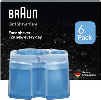 Buy Braun,Braun 3-in-1 ShaveCare Cleaning Cartridge - 6 Pack - Gadcet UK | UK | London | Scotland | Wales| Near Me | Cheap | Pay In 3 | Shaver & Trimmer