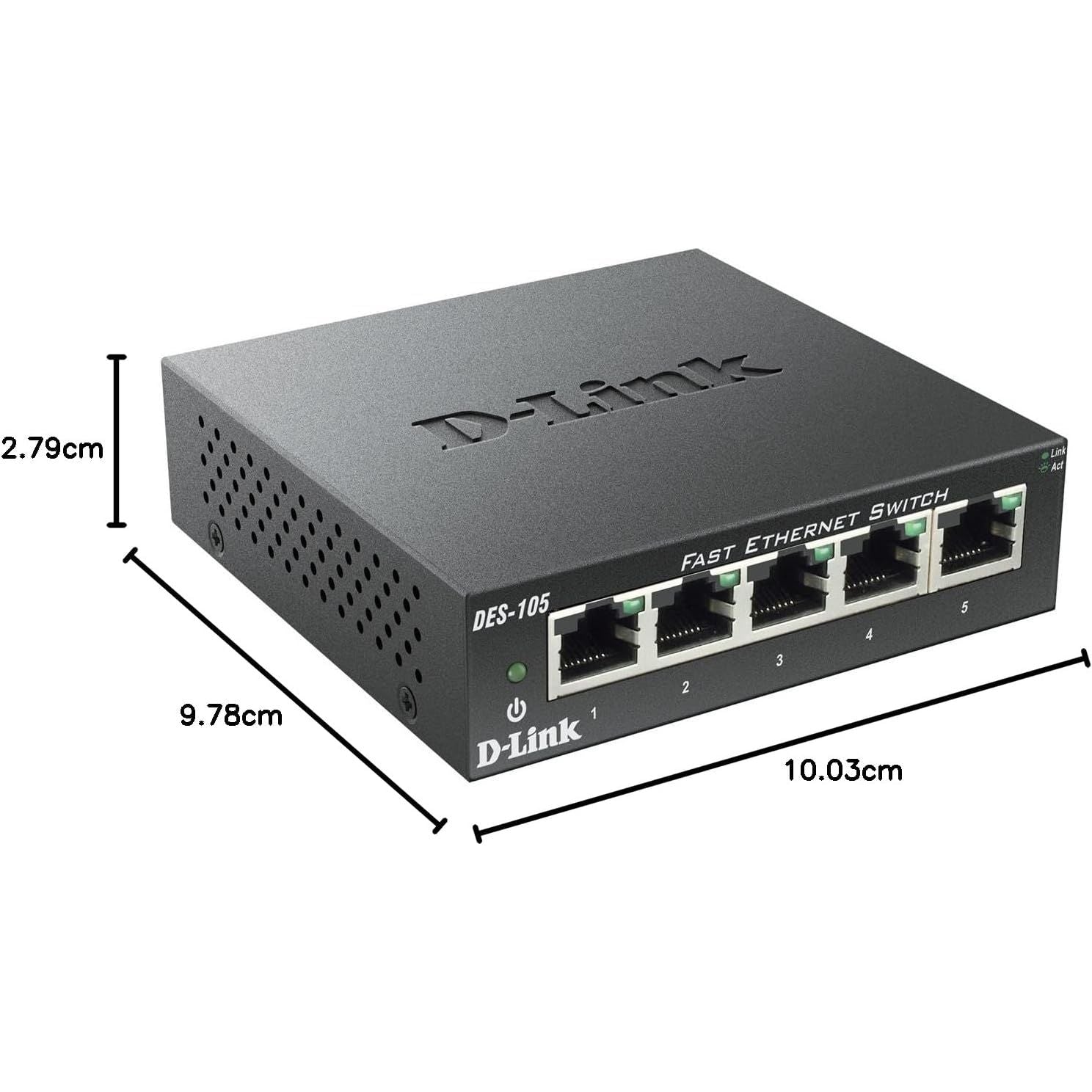 Buy D - Link,D-Link DES-105/B 5-Port Fast Ethernet Desktop Switch - Metal, Fanless, Plug and Play, UK Model - Gadcet UK | UK | London | Scotland | Wales| Near Me | Cheap | Pay In 3 | Network Cards & Adapters