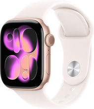 Apple Watch Series 11 GPS 42mm – Rose Gold Aluminium Case with Light Blush Sport Band S/M