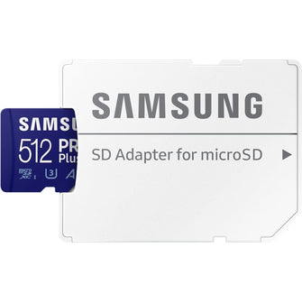 Buy Samsung,Samsung Pro Plus 512GB 4K Ready MicroSD XC Memory Card UHS-I U3 with SD Adapter - Gadcet UK | UK | London | Scotland | Wales| Ireland | Near Me | Cheap | Pay In 3 | Flash Memory Cards