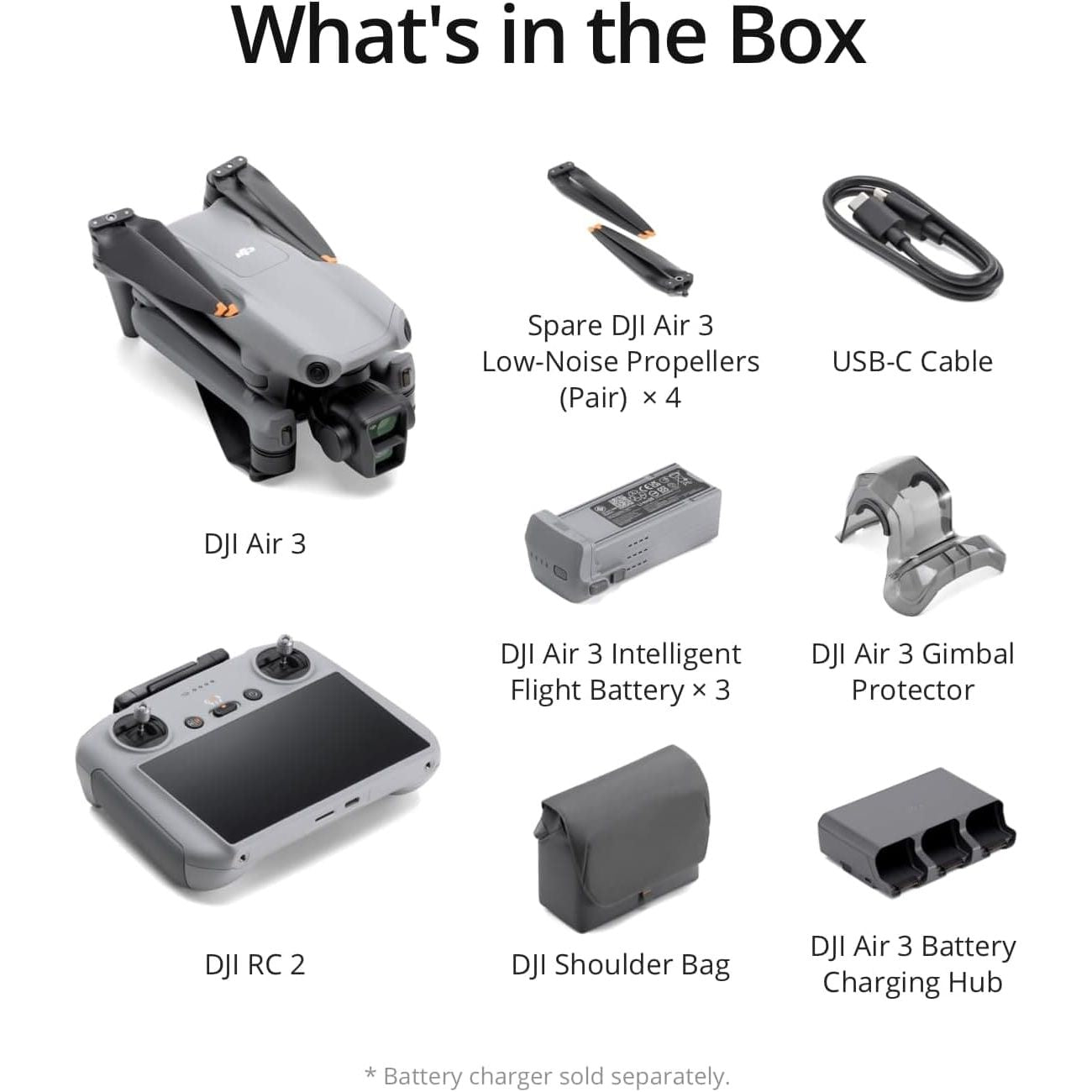 Buy DJI,DJI Air 3 Drone Fly More Combo 4K HDR with DJI RC 2 Remote, Dual Cameras (Tele & Wide-Angle), 48MP, 46-Min Flight Time, O4 System, Includes 2 Extra Batteries - Gadcet UK | UK | London | Scotland | Wales| Near Me | Cheap | Pay In 3 | Drones