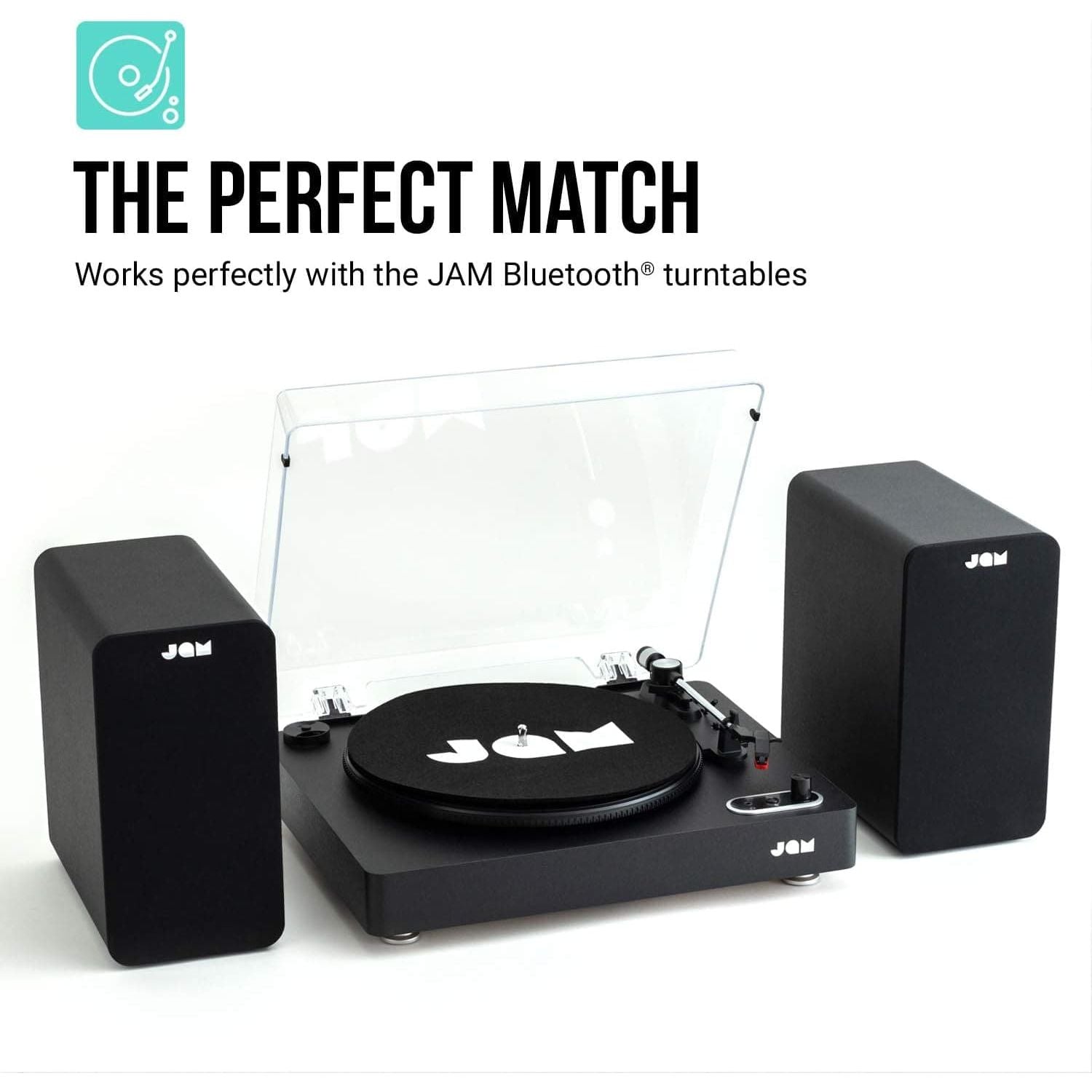 Buy Jam Audio,JAM Bluetooth Bookshelf Speakers - Compact, Mains Powered Dual Speaker System, Aux-in Function, wireless Turntable speakers, 4" Driver, High Definition Amplifiers, Richer Bass, Finer Acoustics - Black - Gadcet UK | UK | London | Scotland | Wales| Near Me | Cheap | Pay In 3 | Speakers