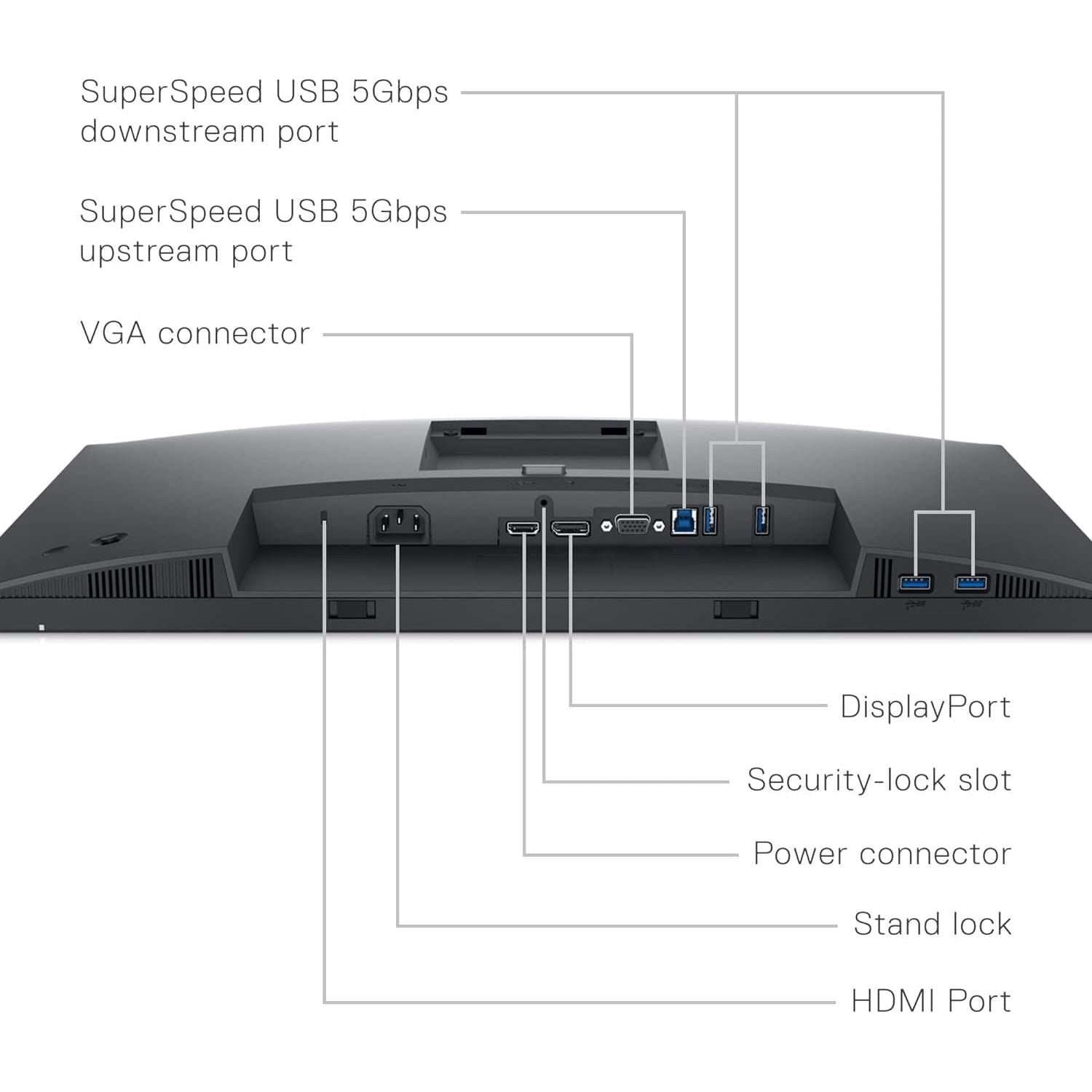 Buy Dell,Dell P2422H 24" Full HD Monitor, 60Hz, IPS, 99% sRGB, HDMI/DP/VGA, 5x USB, Black - Gadcet UK | UK | London | Scotland | Wales| Near Me | Cheap | Pay In 3 | Computer Monitors