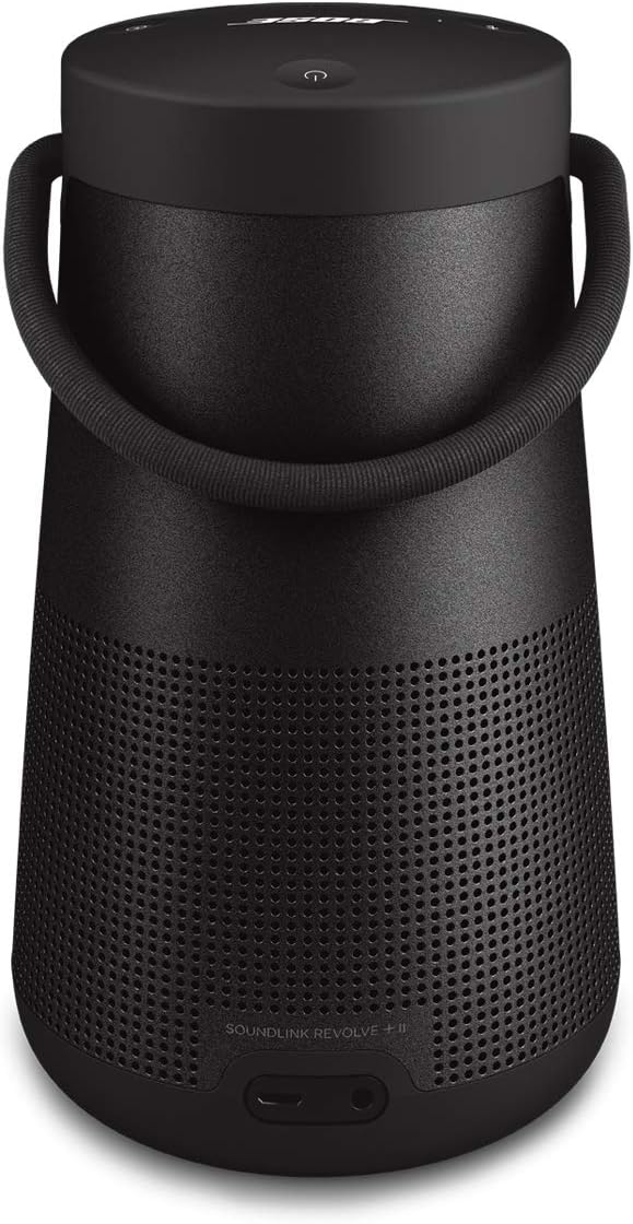 Bose SoundLink Revolve+ II Portable Bluetooth Speaker – Triple Black, 360° Sound, 17-Hour Battery
