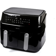Buy EMtronics,EMtronics EMDAF9LD Dual Air Fryer Extra Large Family Size Double XL 9 Litre Digital with 12 Pre-Set Menus for Oil Free & Low Fat Healthy Cooking, 60-Minute Timer - Black - Gadcet UK | UK | London | Scotland | Wales| Ireland | Near Me | Cheap | Pay In 3 | Kitchen Appliances