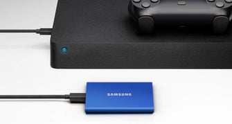 Buy Samsung,SAMSUNG T7 Portable SSD 500GB - Up to 1050MB/s - USB 3.2 External Solid State Drive, Blue - Gadcet UK | UK | London | Scotland | Wales| Ireland | Near Me | Cheap | Pay In 3 | External hard drives
