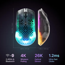 SteelSeries Aerox 3 Wireless Gen 2 Shadow Gaming Mouse – 68g, 4K Wireless Polling, 26K DPI TrueMove Sensor, 200-Hour Battery & RGB