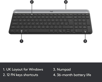 Buy Logitech,Logitech MK470 Slim Wireless Keyboard & Mouse Combo for Windows - Gadcet UK | UK | London | Scotland | Wales| Ireland | Near Me | Cheap | Pay In 3 | Keyboard & Mouse