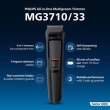 Buy Philips,Philips MULTIGROOM Series 3000 MG3710/33 Rechargeable Black hair trimmers/clipper – Razor (Black, Rectangle, Beard, Ear, Eyebrow, Nose, Stainless Steel, 60 min, Integrated) - Gadcet UK | UK | London | Scotland | Wales| Near Me | Cheap | Pay In 3 | Hair Clipper & Trimmer Accessories