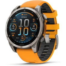 Buy Garmin,Garmin Fenix 8 47mm AMOLED Sapphire Titanium Smartwatch – Spark Orange/Graphite Silicone Band - Gadcet UK | UK | London | Scotland | Wales| Near Me | Cheap | Pay In 3 | Smart Watches