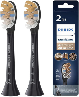 Buy Philips,Philips Sonicare Original A3 Premium All-in-One Standard Sonic Toothbrush heads - 2 Pack in Black (Model HX9092/11) - Gadcet UK | UK | London | Scotland | Wales| Near Me | Cheap | Pay In 3 | Health & Beauty
