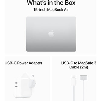 Apple MacBook Air 15" (2024, M3) 16GB RAM, 512GB SSD, Liquid Retina Display, Silver