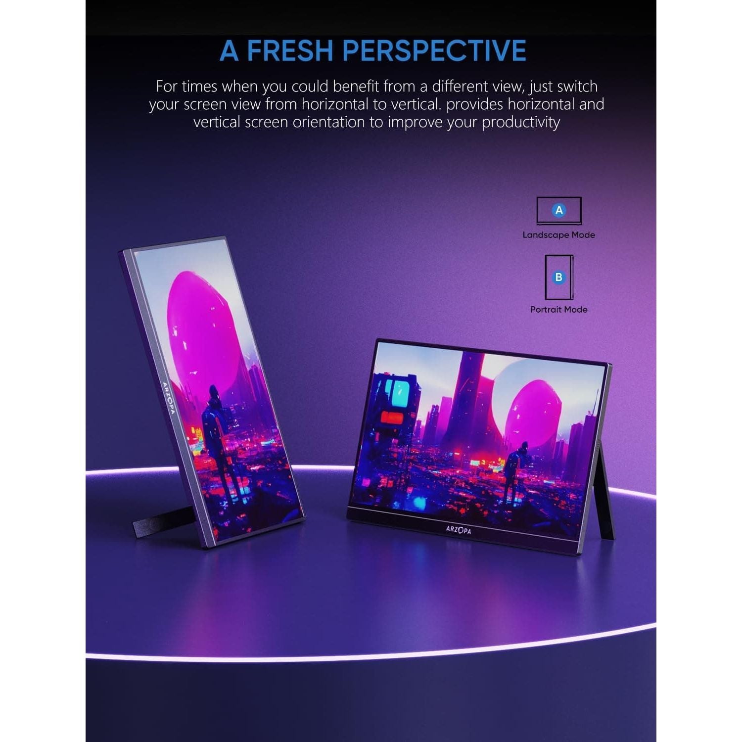 Buy ARZOPA,ARZOPA 16.1" FHD 144Hz IPS Portable Monitor - HDMI/USB-C - Eye Protection for Laptop, PC, Mac, PS3/4/5, Xbox - Gadcet UK | UK | London | Scotland | Wales| Near Me | Cheap | Pay In 3 | Monitors