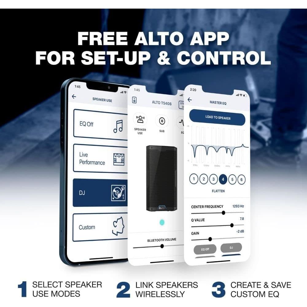 Buy ALTO,Alto Professional TS408 - 2000W 8" Active PA Speaker with 3 Channel Mixer, Bluetooth Streaming, Wireless Loudspeaker linking, DSP and Alto App - BLACK - Gadcet UK | UK | London | Scotland | Wales| Near Me | Cheap | Pay In 3 | Speakers
