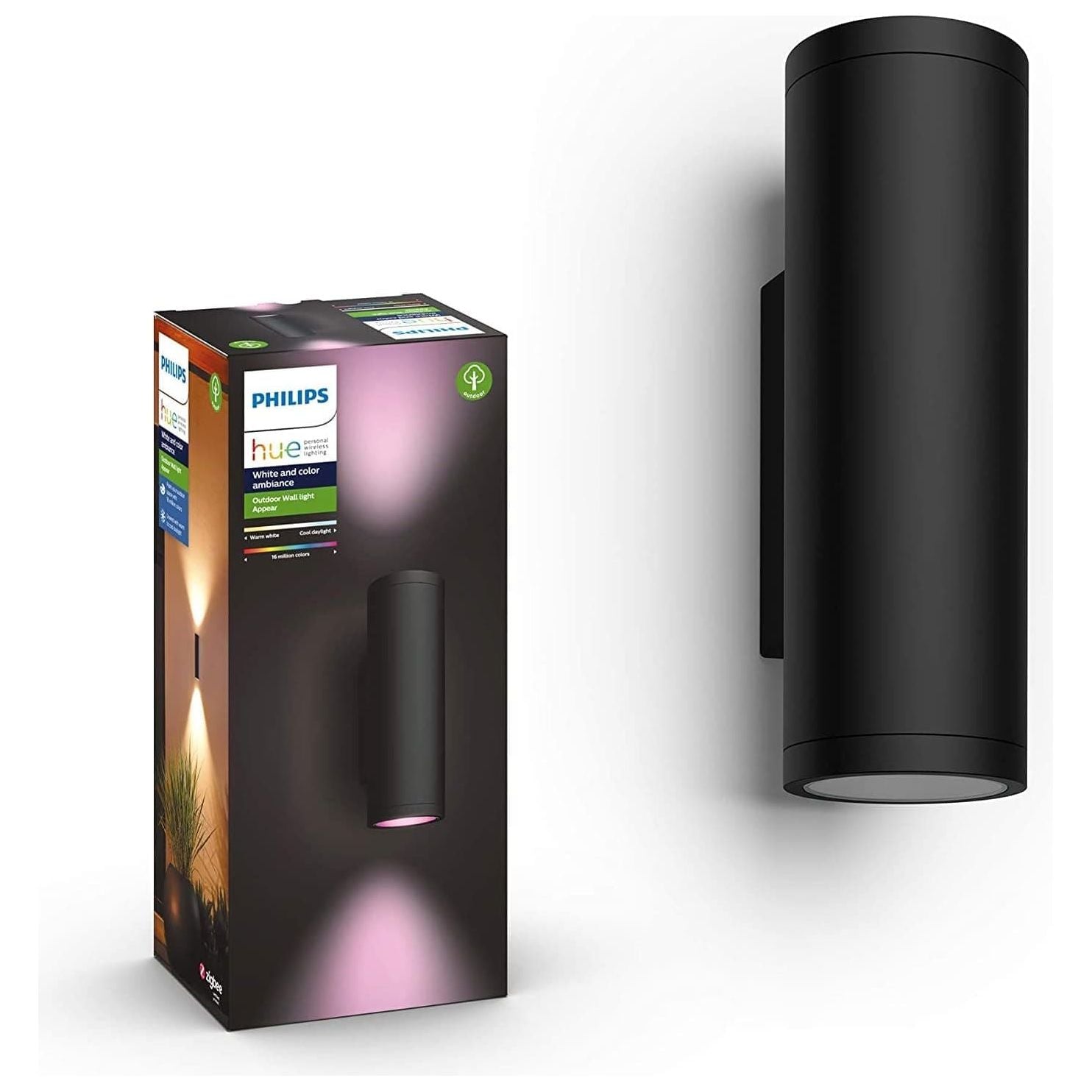 Buy Philips Hue,Philips Hue Appear White and Color Ambiance Smart Wall Light LED  [Black 8W - equivalent 49W] For Outdoor Lighting, Garden, Terrace, Patio - Gadcet UK | UK | London | Scotland | Wales| Ireland | Near Me | Cheap | Pay In 3 | Home & Garden