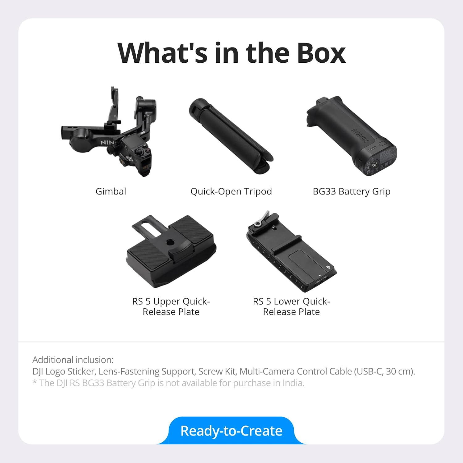 DJI RS 5 Camera Gimbal Stabilizer – Canon / Sony / Nikon / Fujifilm