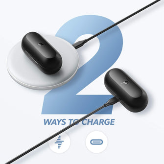 Buy Soundcore,Soundcore Wireless Earbuds, by Anker Life A1 Bluetooth Earbuds, Powerful Customized Sound, 35H Playtime, Wireless Charging, USB-C Fast Charge, IPX7 Waterproof, Button Control, Commute, Sports - Black - Gadcet.com | UK | London | Scotland | Wales| Ireland | Near Me | Cheap | Pay In 3 | Headphones