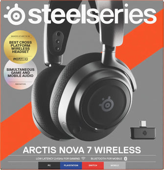 Buy SteelSeries,SteelSeries Arctis Nova 7 - Wireless Multi-System Gaming & Mobile Headset - Black - Gadcet UK | UK | London | Scotland | Wales| Ireland | Near Me | Cheap | Pay In 3 | Headphones & Headsets