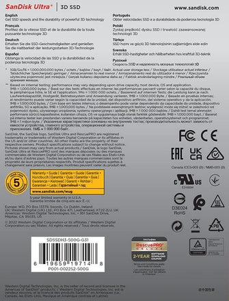 Buy SanDisk,SanDisk Ultra 3D SATA 2.5" SSD 500GB - Black - Gadcet UK | UK | London | Scotland | Wales| Ireland | Near Me | Cheap | Pay In 3 | Computer Components