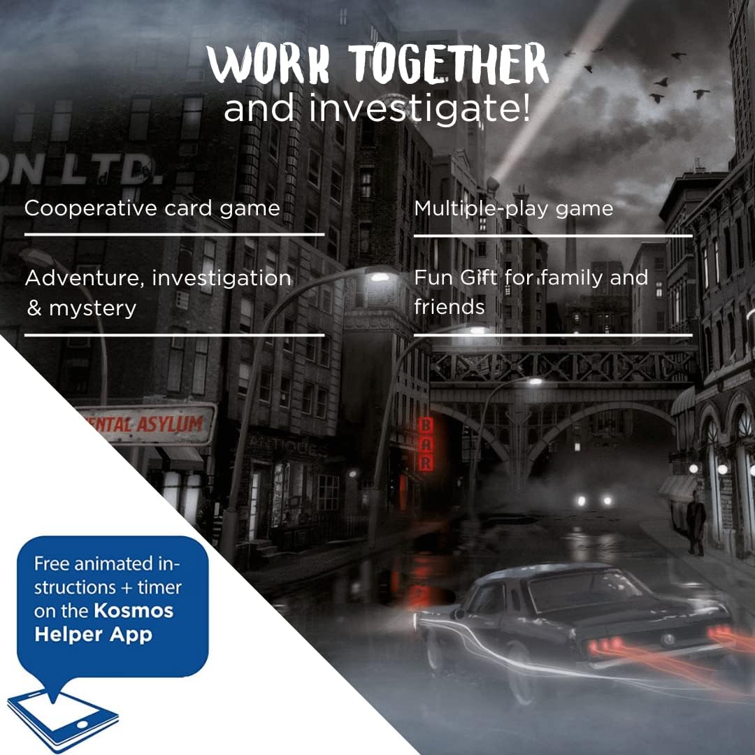 Buy KOSMOS,Thames & Kosmos Adventure Games: The Gloom City File – Cooperative Mystery Card Game (1–4 Players, Age 16+) - Gadcet UK | UK | London | Scotland | Wales| Near Me | Cheap | Pay In 3 | Card Games