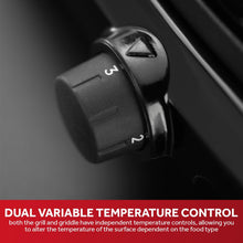 George Foreman Large Electric Grill & Griddle 23450 – Dual Temperature Control, Non-Stick, Black