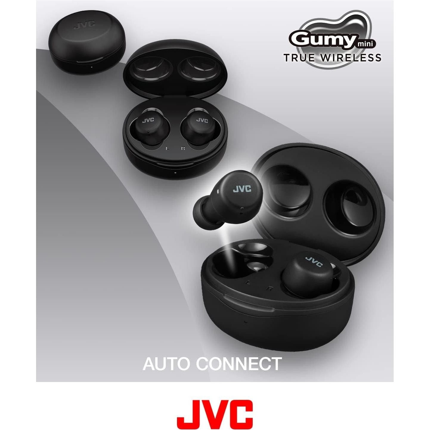 Buy JVC,JVC Gumy Mini Earbuds - Wireless, Bluetooth 5.1, IPX4 Water Resistant, 15-Hour Battery, Lightweight - HA-Z55T-B Black - Gadcet UK | UK | London | Scotland | Wales| Near Me | Cheap | Pay In 3 | Headphones & Headsets