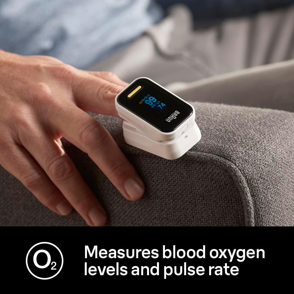 Buy Braun,Braun Pulse Oximeter 1 – Accurate Blood Oxygen Finger Monitor, Clinically Validated, Easy-to-Use, Ideal for COPD, Pneumonia & Sleep Apnea – YK-81CEU - Gadcet UK | UK | London | Scotland | Wales| Near Me | Cheap | Pay In 3 | Blood Pressure Monitors