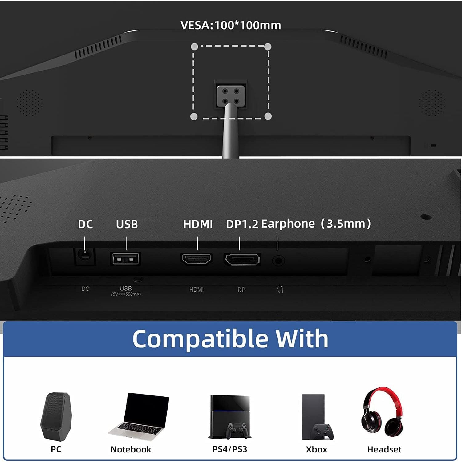 Buy CHiQ,CHiQ 32 inch QHD (2560x1440) Computer Monitor, LED, IPS, 5ms, 3-Sided Frameless & Ultra Slim, HDMI DP inputs, USB only for charging, Lowblue Mode, Flicker-Free, Freesync, VESA Compatible - Gadcet.com | UK | London | Scotland | Wales| Ireland | Near Me | Cheap | Pay In 3 | Computer Monitors