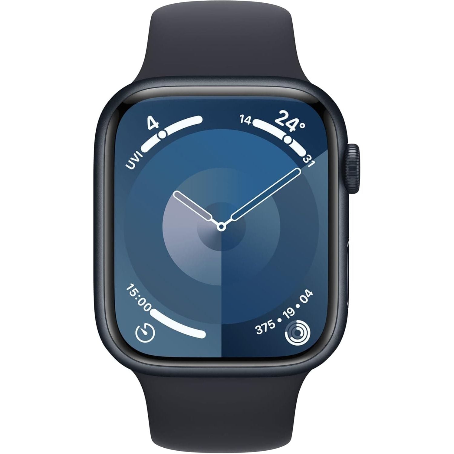 Apple Watch Series 9 GPS, 45mm Smartwatch - Midnight Aluminium Case with Midnight Sport Band (S/M) - 2