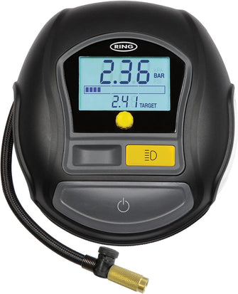 Buy Ring,Ring Automotive - RTC1000 12V rapid tyre inflator air compressor car pump with preset digital pressure gauge, memory function, 2 min inflation, LED light, carry case, valve adaptor kit - Gadcet UK | UK | London | Scotland | Wales| Near Me | Cheap | Pay In 3 | Motorcycles & Scooters