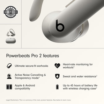 Buy Beats,Beats Powerbeats Pro 2 Wireless Earbuds – Noise Cancelling, Heart-Rate Monitor, IPX4, 45H Battery, Wireless Charging, Quick Sand - Gadcet UK | UK | London | Scotland | Wales| Near Me | Cheap | Pay In 3 | In-Ear Headphones