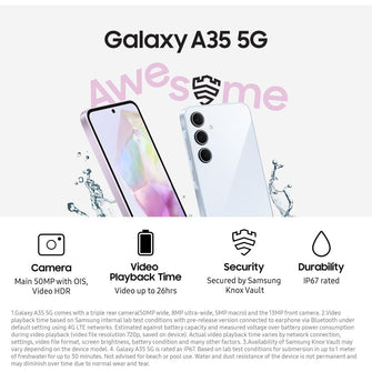 Buy Samsung,Samsung Galaxy A35 5G – 256GB 8GB Dual SIM, Awesome Ice Blue, Unlocked Smartphone - Gadcet UK | UK | London | Scotland | Wales| Near Me | Cheap | Pay In 3 | Unlocked Mobile Phone