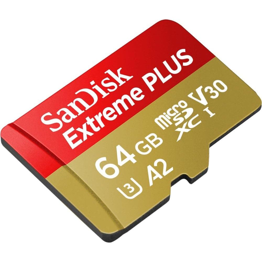 Buy Sandisk,SanDisk Extreme PLUS 64 GB microSDXC Memory Card + SD Adapter with A2 App Performance up to 170 MB/s, Class 10, U3, V30 - Gadcet UK | UK | London | Scotland | Wales| Near Me | Cheap | Pay In 3 | Flash Memory Cards