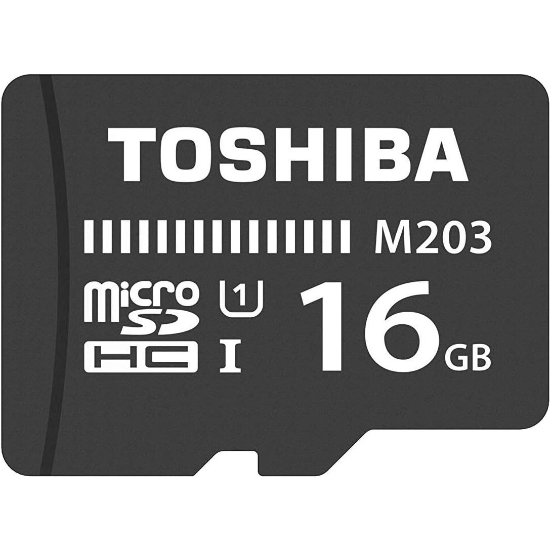 Toshiba 16GB M203 MicroSD Class 10 U1 100MB/s with Adapter, Black
