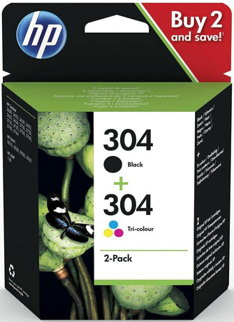 Buy HP,HP 304 Tri-colour and Black Original Ink Cartridge 3JB05AE, 2 Count (Pack of 1) - Gadcet UK | UK | London | Scotland | Wales| Near Me | Cheap | Pay In 3 | Toner & Inkjet Cartridges