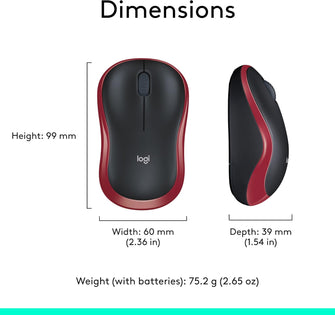 Buy Logitech,Logitech M185 Wireless Mouse - 2.4GHz, USB Receiver, 12-Month Battery, 1000 DPI, Ambidextrous - Red - Gadcet UK | UK | London | Scotland | Wales| Near Me | Cheap | Pay In 3 | Keyboard & Mouse