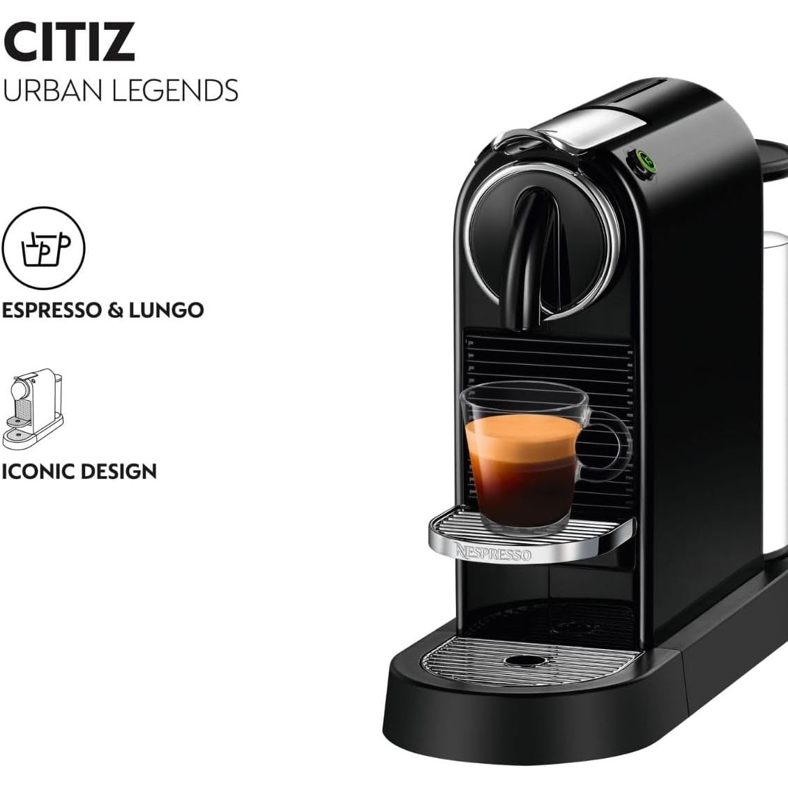 Buy Nespresso,Nespresso CitiZ Coffee Machine by De’Longhi – Original Pod Espresso Machine, Black (EN167.B) - Gadcet UK | UK | London | Scotland | Wales| Near Me | Cheap | Pay In 3 | Espresso Machines