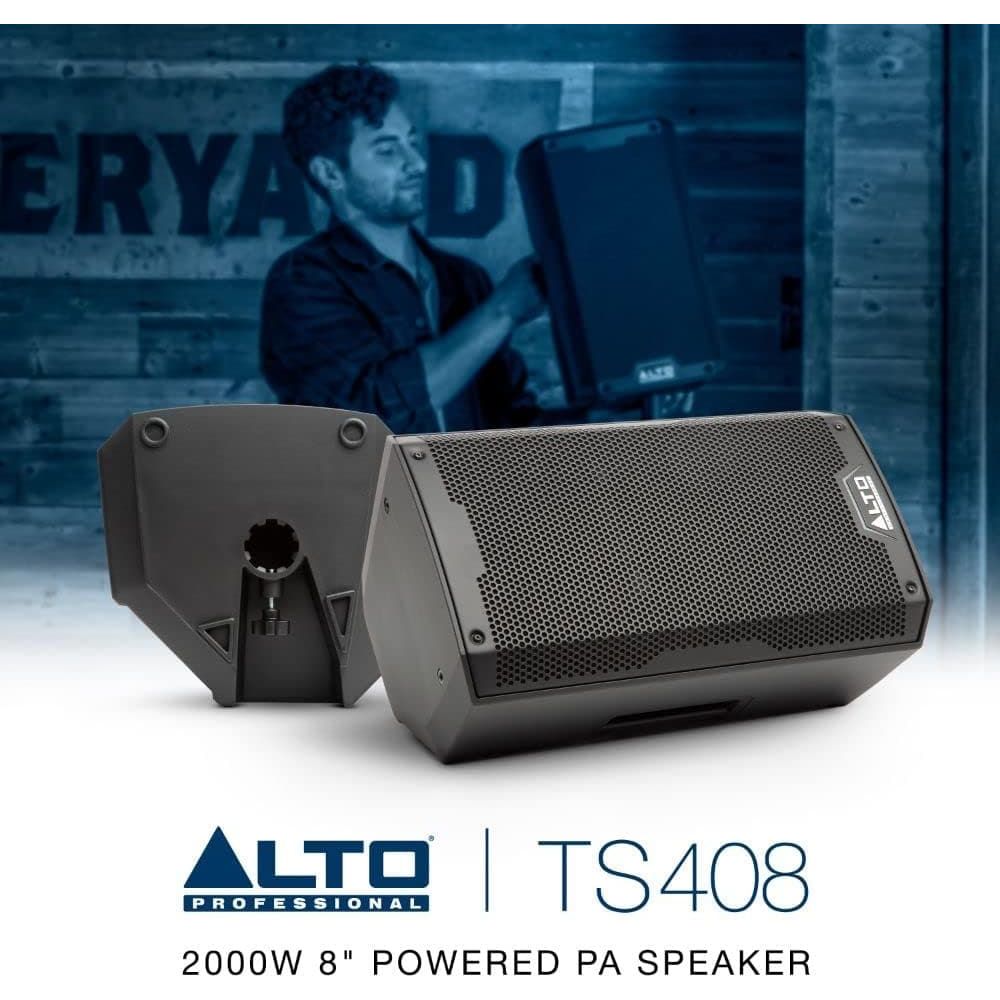 Buy ALTO,Alto Professional TS408 - 2000W 8" Active PA Speaker with 3 Channel Mixer, Bluetooth Streaming, Wireless Loudspeaker linking, DSP and Alto App - BLACK - Gadcet UK | UK | London | Scotland | Wales| Near Me | Cheap | Pay In 3 | Speakers