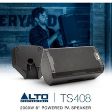 Buy ALTO,Alto Professional TS408 - 2000W 8" Active PA Speaker with 3 Channel Mixer, Bluetooth Streaming, Wireless Loudspeaker linking, DSP and Alto App - BLACK - Gadcet UK | UK | London | Scotland | Wales| Near Me | Cheap | Pay In 3 | Speakers