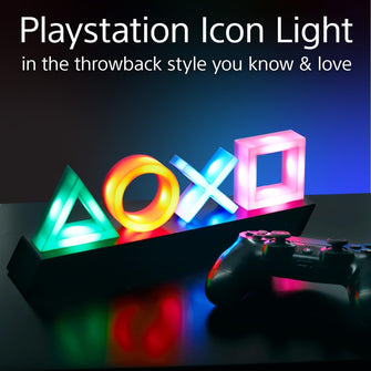 Buy Play station,PlayStation Icons Light with 3 Light Modes - Sound Reactive, Dynamic Phasing, Standard Mode, Gaming Room Decor & Gamer Lighting - Paladone [Energy Class A] - Gadcet UK | UK | London | Scotland | Wales| Near Me | Cheap | Pay In 3 | Electronics