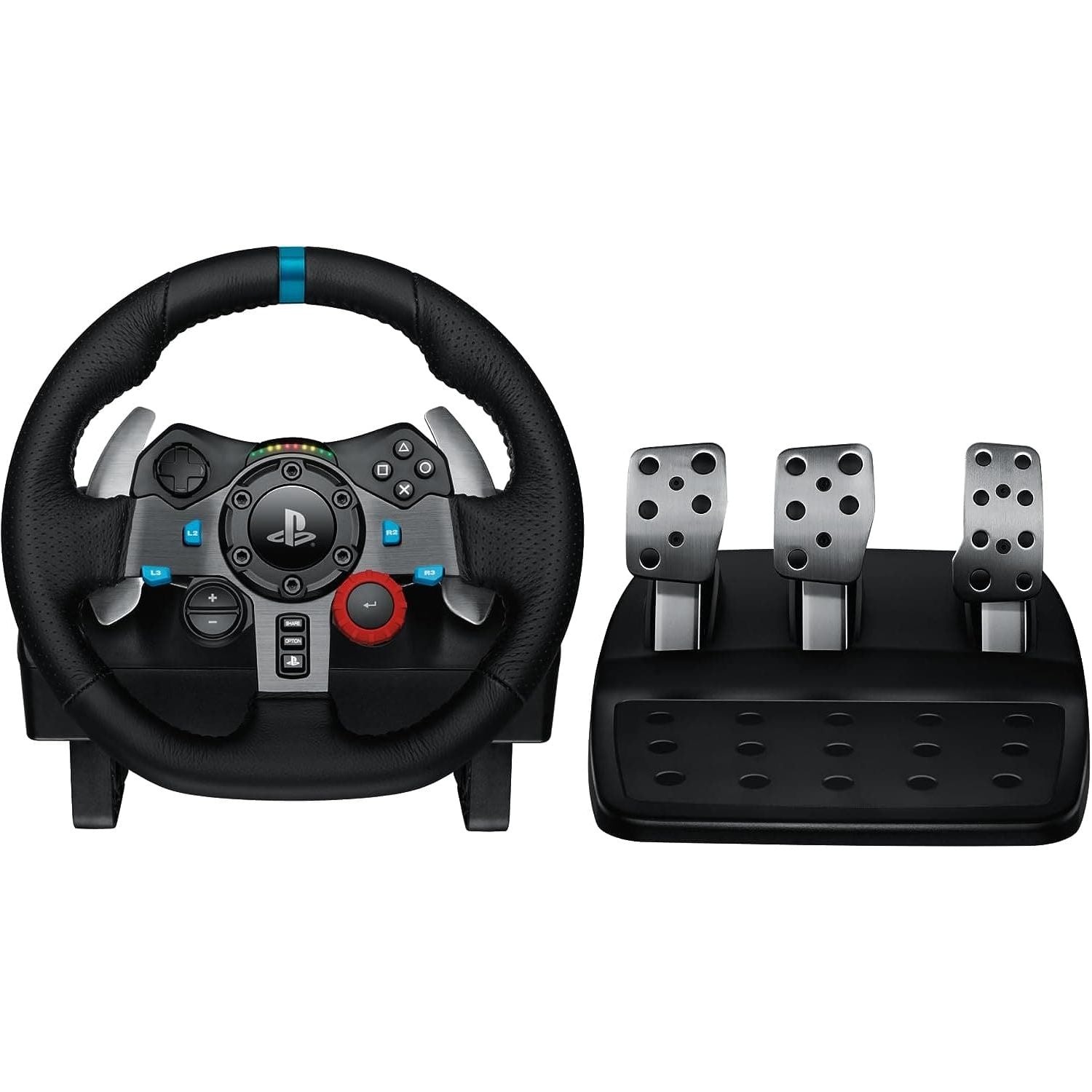 Buy Logitech,Logitech G29 Driving Force Racing Wheel with Floor Pedals - Real Force Feedback, Stainless Steel Paddle Shifters, Leather Cover - Compatible with PS5, PS4, PC, Mac - Black - Gadcet UK | UK | London | Scotland | Wales| Near Me | Cheap | Pay In 3 | Video Game Console Accessories