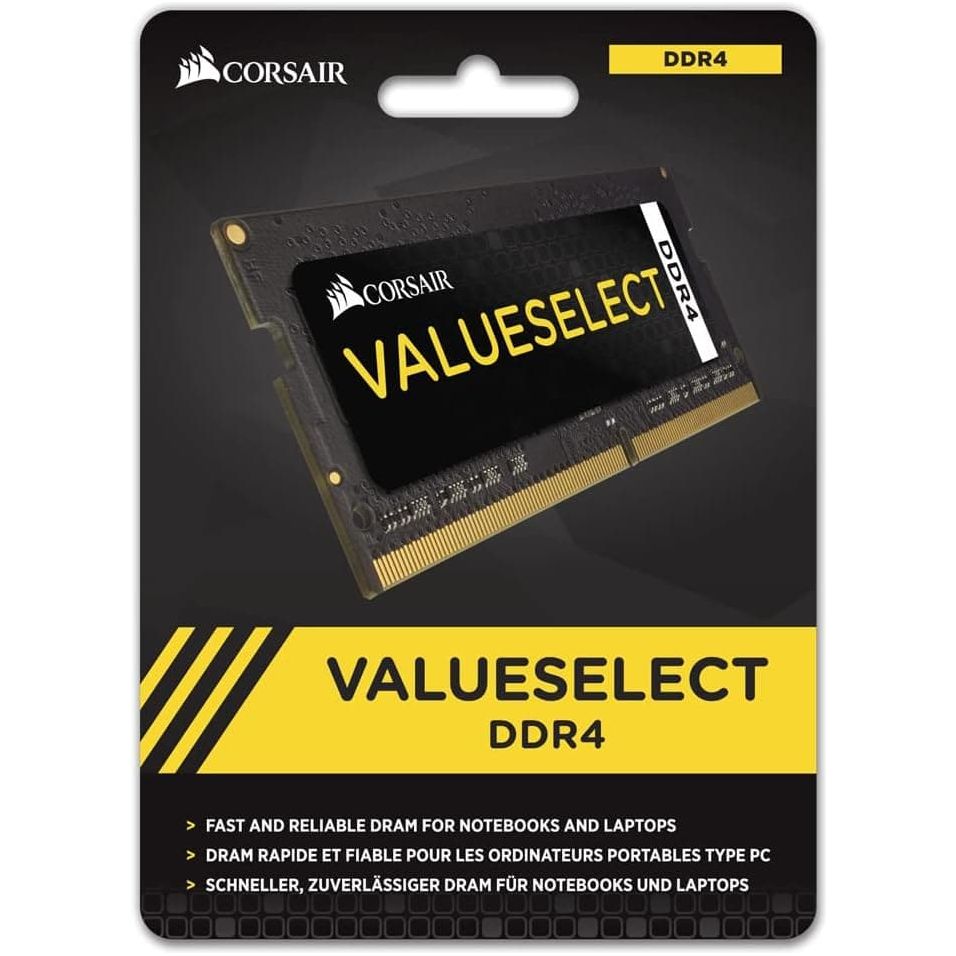 Buy Corsair,Corsair Value Select SODIMM 16GB (2x8GB) DDR4 2133MHz C15 Memory for Laptop/Notebooks - Black - Gadcet UK | UK | London | Scotland | Wales| Ireland | Near Me | Cheap | Pay In 3 | Computer Components