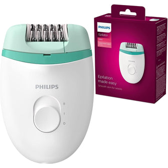 Buy PHILIPS,Philips Satinelle Essential Epilator, Corded, Compact Hair Removal, BRE224/00 White & Green - Gadcet UK | UK | London | Scotland | Wales| Near Me | Cheap | Pay In 3 | Epilator