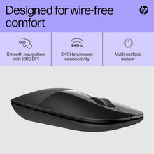 Buy HP,HP Z3700 Wireless Mouse – Slim, 2.4GHz Connectivity, 1200 DPI Optical Sensor, Multi-Surface, Blue LED, Up to 16-Month Battery Life – Black - Gadcet UK | UK | London | Scotland | Wales| Near Me | Cheap | Pay In 3 | Mouse Pads