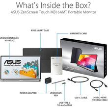 Buy ASUS,ASUS ZenScreen Touch 15.6" FHD Portable Monitor (MB16AMT) - IPS, 1080P, USB-C, HDMI, 10-Point Touch, Smart Cover, Compatible with Laptop, PC, Phone - Gadcet UK | UK | London | Scotland | Wales| Near Me | Cheap | Pay In 3 | Portable Monitors