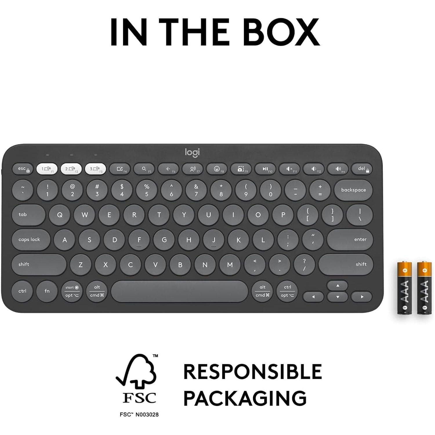 Buy Logitech,Logitech Pebble Keys 2 K380s Minimalist Keyboard - Graphite - Gadcet UK | UK | London | Scotland | Wales| Ireland | Near Me | Cheap | Pay In 3 | Keyboards