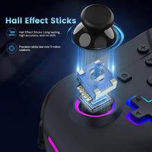 Armor 3 NuRival Wireless RGB LED Game Controller For Nintendo Switch® Hall Effect Sticks OLED/Switch® - Black