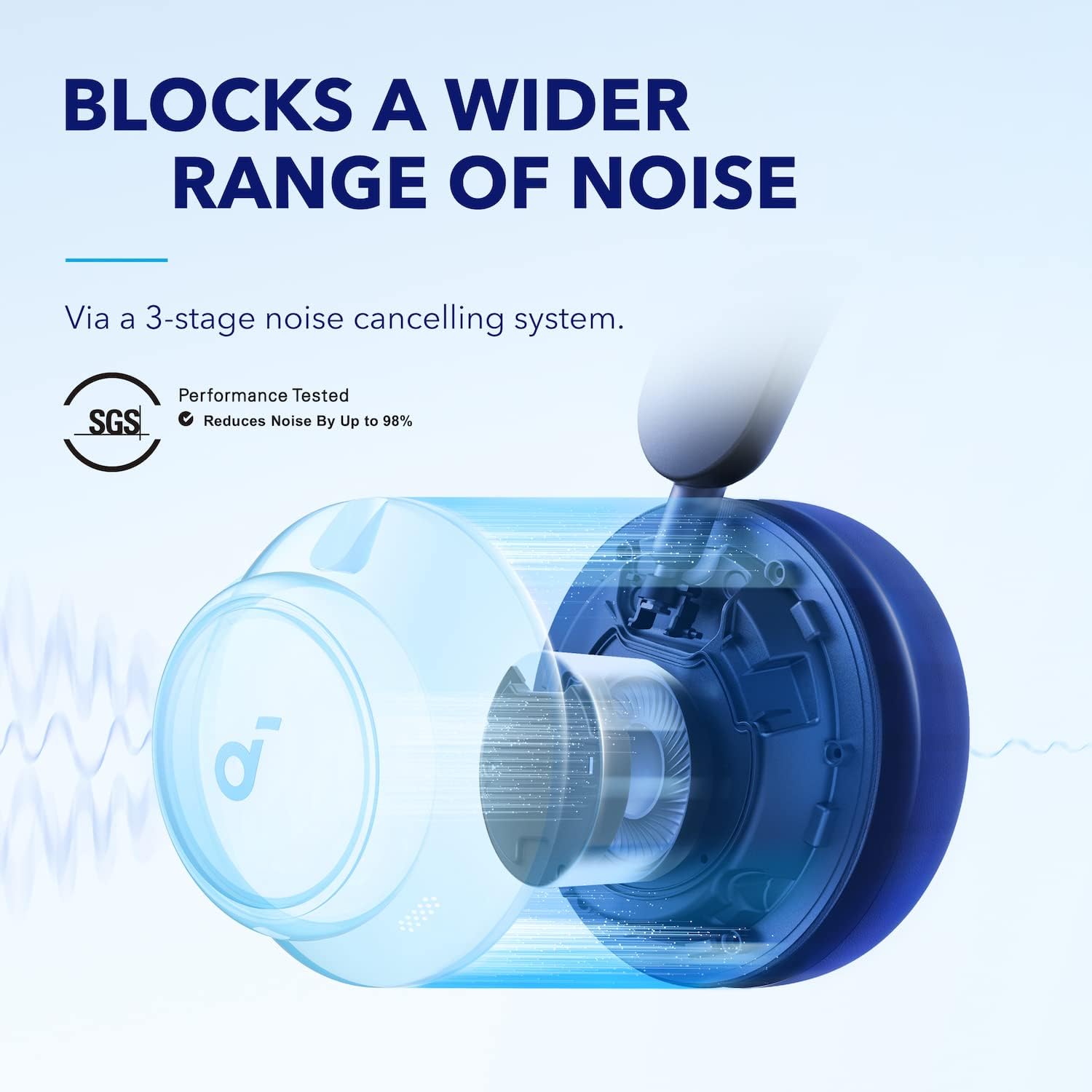 Buy soundcore,soundcore by Anker Space Q45 Adaptive Noise Cancelling Headphones, Blue - Gadcet UK | UK | London | Scotland | Wales| Near Me | Cheap | Pay In 3 | Headphones