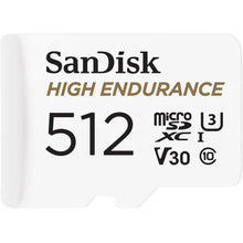 SanDisk High Endurance video monitoring 512GB microSDXC card + SD Adapter, up to 100MB/s, Class 10, U3, V30